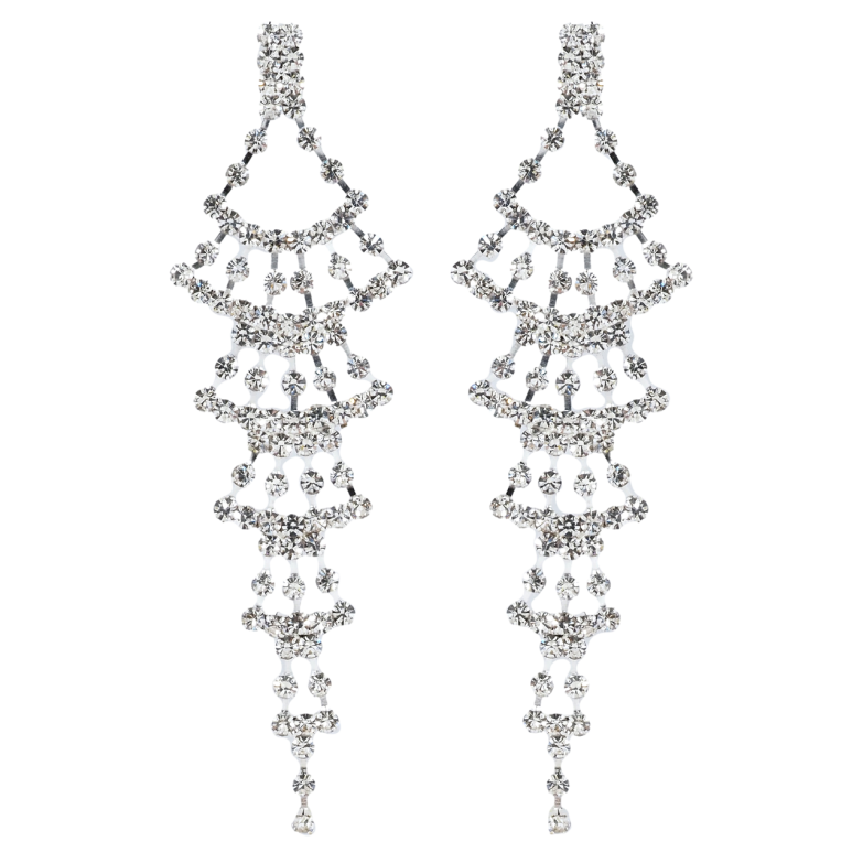 Сережки пусети Декоративні підвіски зі стразами фото №1 Сережки пусети Декоративні підвіски зі стразами фото №1