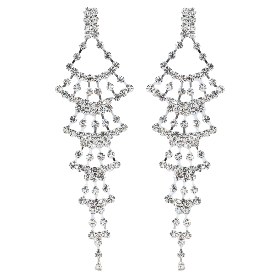 Сережки пусети Декоративні підвіски зі стразами фото №1 Сережки пусети Декоративні підвіски зі стразами фото №1