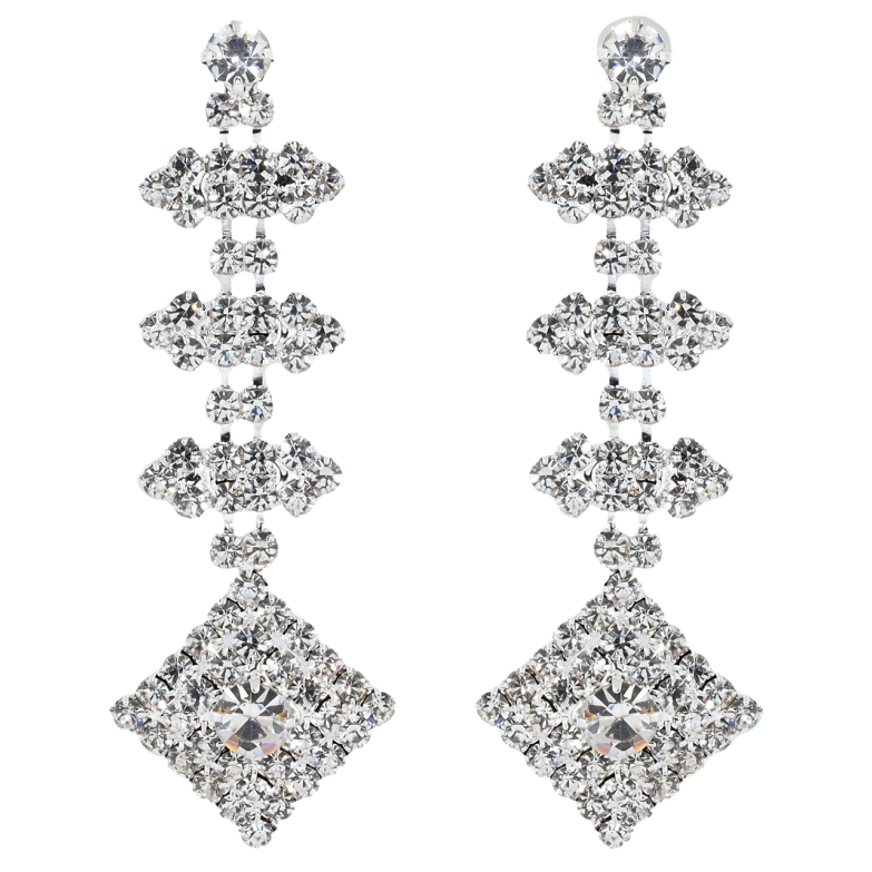 Сережки пусети Декоративні підвіски зі стразами фото №1 Сережки пусети Декоративні підвіски зі стразами фото №1