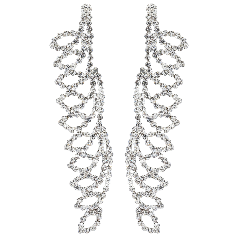 Сережки пусети Декоративні підвіски зі стразами фото №1 Сережки пусети Декоративні підвіски зі стразами фото №1