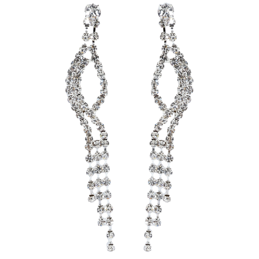 Сережки пусети Декоративні підвіски зі стразами фото №1 Сережки пусети Декоративні підвіски зі стразами фото №1