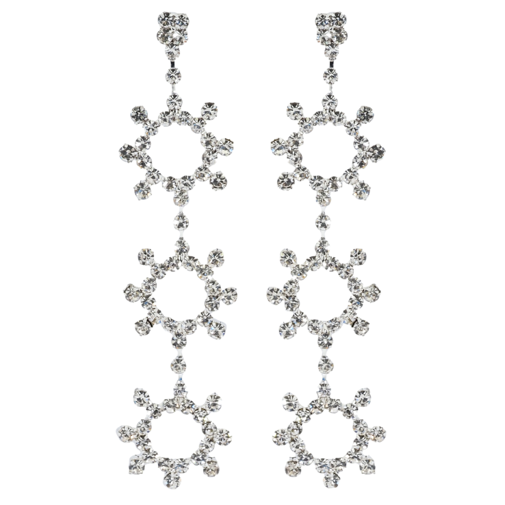 Сережки пусети Декоративні круглі підвіски зі стразами фото №11 Сережки пусети Декоративні круглі підвіски зі стразами фото №11