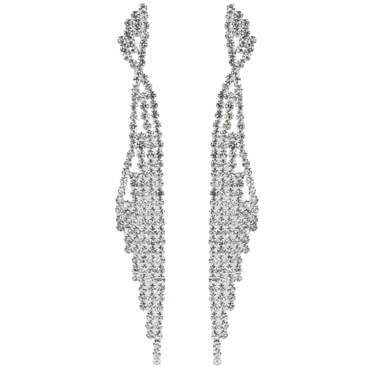 Сережки пусети Декоративні підвіски зі стразами фото №7