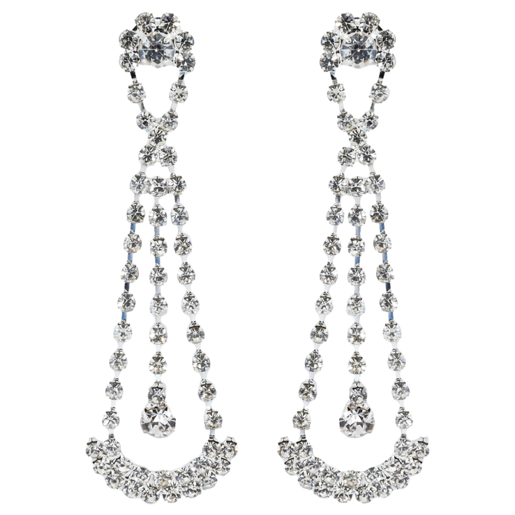 Сережки пусети Декоративні підвіски зі стразами фото №9 Сережки пусети Декоративні підвіски зі стразами фото №9