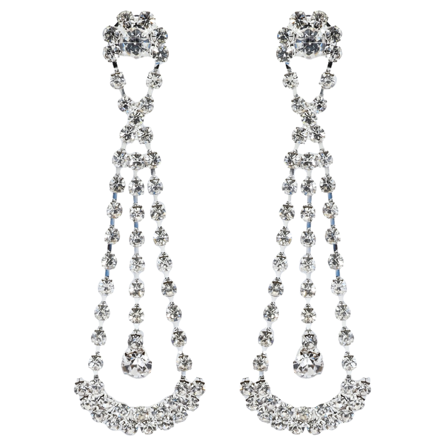 Сережки пусети Декоративні підвіски зі стразами фото №1 Сережки пусети Декоративні підвіски зі стразами фото №1