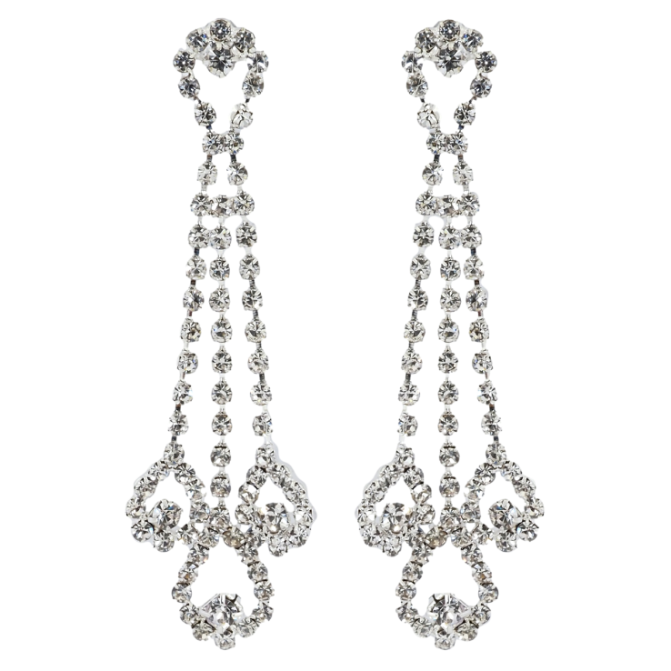 Сережки пусети Декоративні підвіски зі стразами фото №20