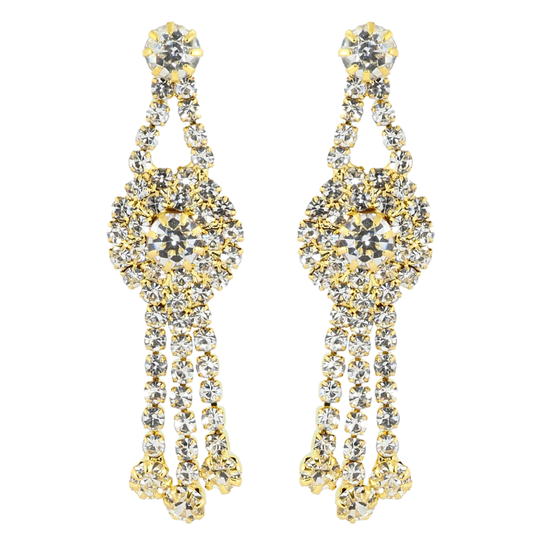 Сережки пусети Декоративні підвіски зі стразами фото №1 Сережки пусети Декоративні підвіски зі стразами фото №1