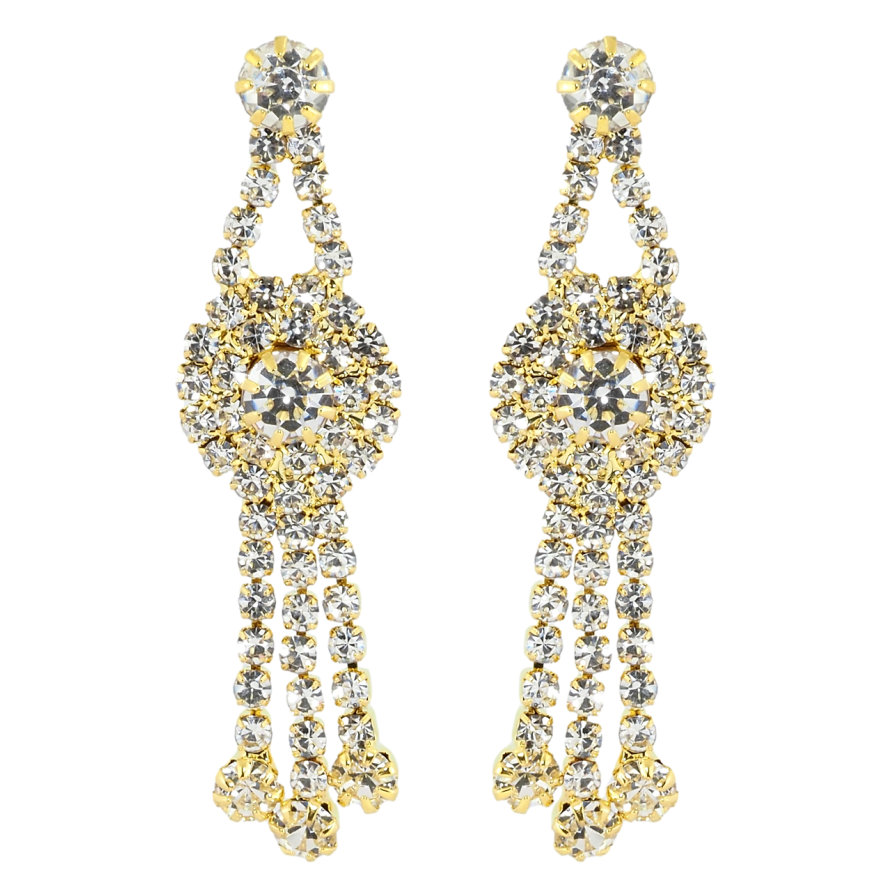 Сережки пусети Декоративні підвіски зі стразами фото №1 Сережки пусети Декоративні підвіски зі стразами фото №1