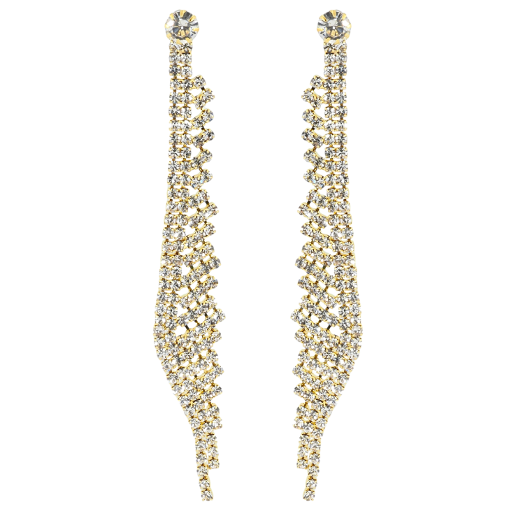 Сережки пусети Декоративні підвіски зі стразами фото №22