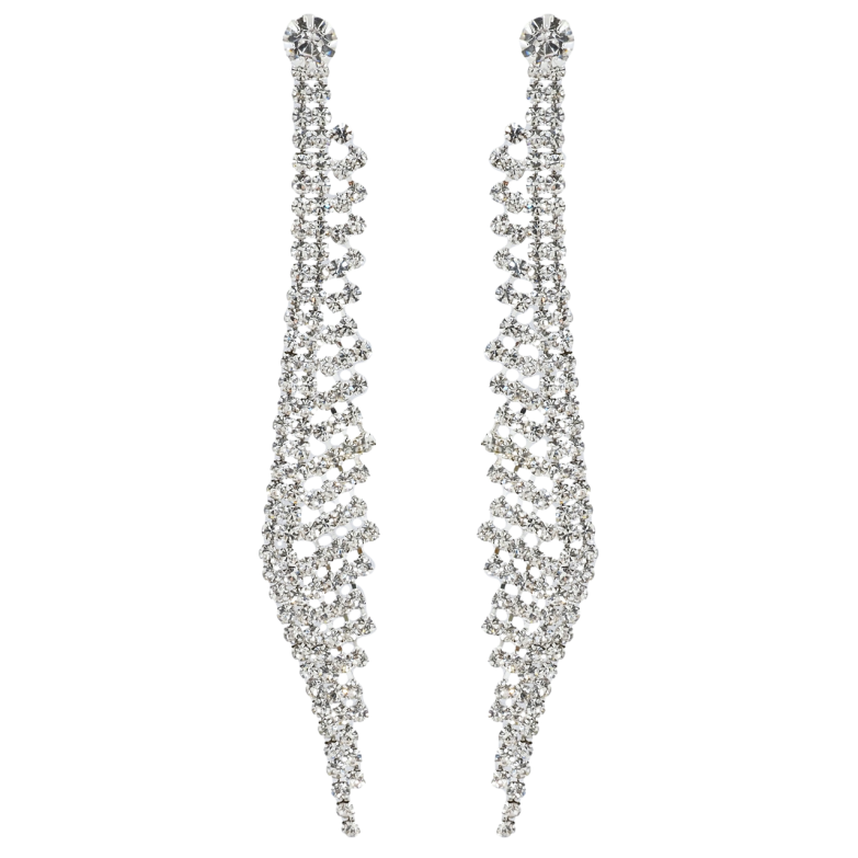 Сережки пусети Декоративні підвіски зі стразами фото №1 Сережки пусети Декоративні підвіски зі стразами фото №1