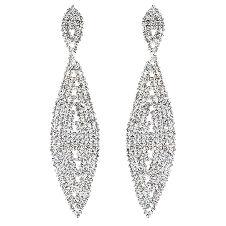 Сережки пусети Декоративні підвіски зі стразами фото №15