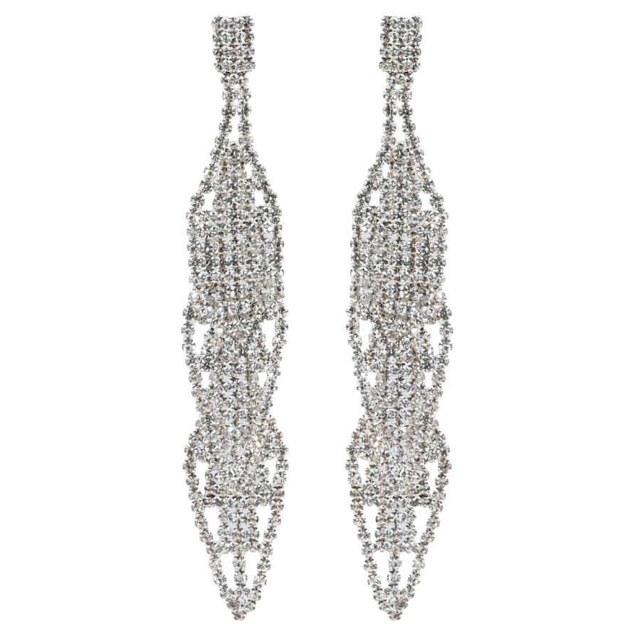 Сережки пусети Декоративні підвіски зі стразами фото №1 Сережки пусети Декоративні підвіски зі стразами фото №1