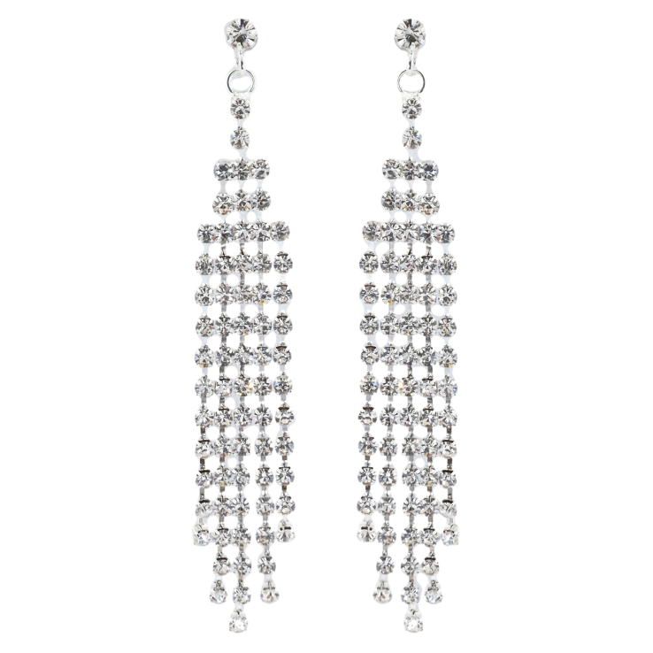 Сережки пусети Декоративні підвіски зі стразами фото №25