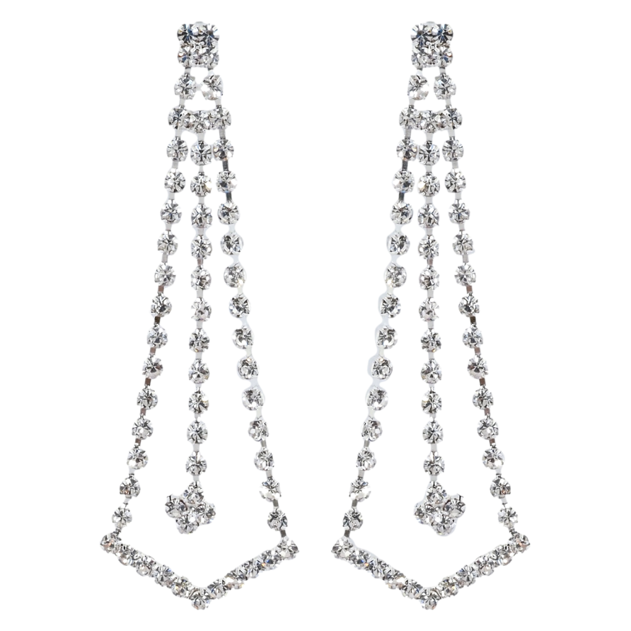 Сережки пусети Декоративні підвіски зі стразами фото №1 Сережки пусети Декоративні підвіски зі стразами фото №1