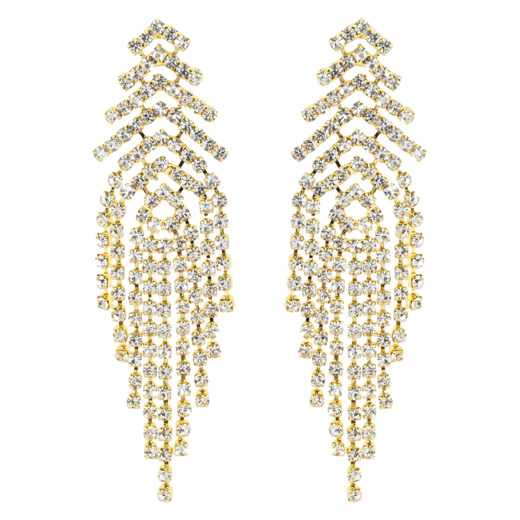 Сережки пусети Декоративні підвіски зі стразами фото №9