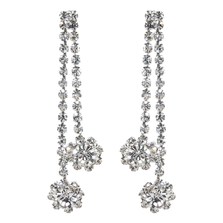 Сережки пусети Декоративні підвіски зі стразами фото №23