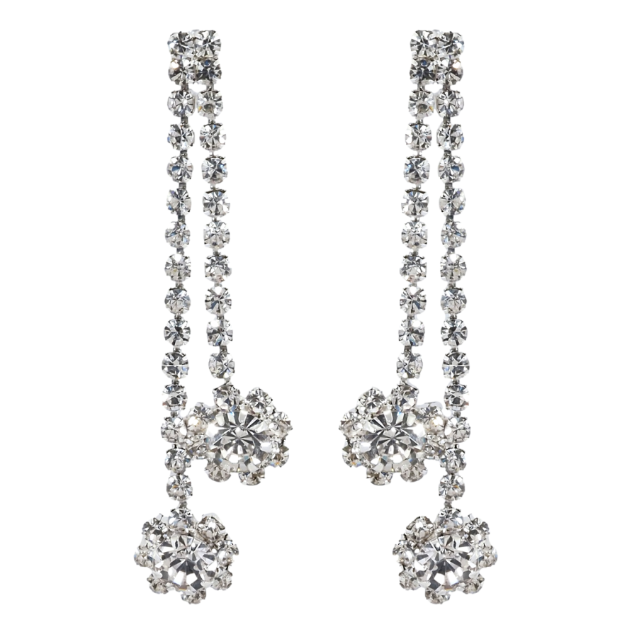 Сережки пусети Декоративні підвіски зі стразами фото №1 Сережки пусети Декоративні підвіски зі стразами фото №1