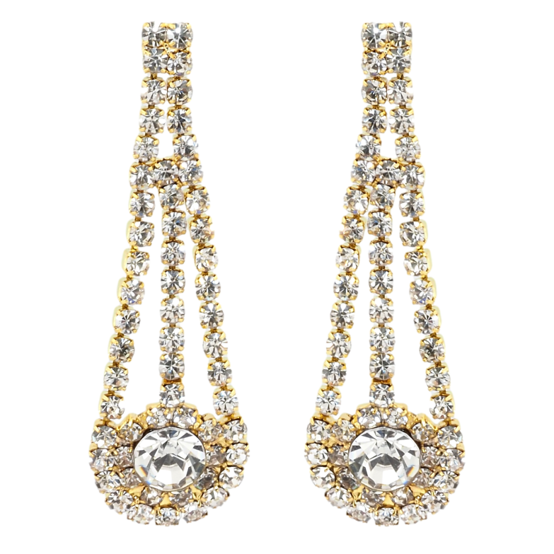 Сережки пусети Декоративні підвіски зі стразами фото №1 Сережки пусети Декоративні підвіски зі стразами фото №1