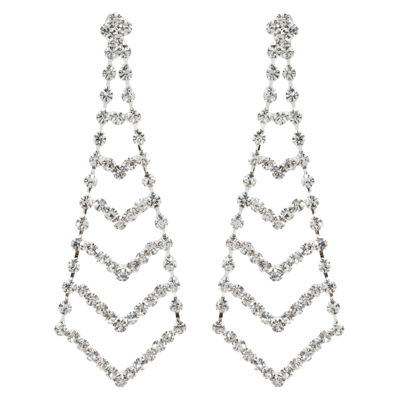 Сережки пусети Декоративні підвіски зі стразами фото №1 Сережки пусети Декоративні підвіски зі стразами фото №1