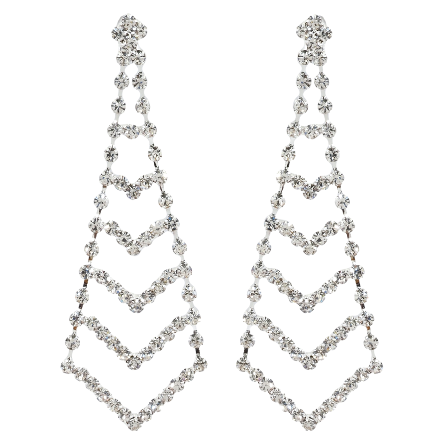 Сережки пусети Декоративні підвіски зі стразами фото №1 Сережки пусети Декоративні підвіски зі стразами фото №1