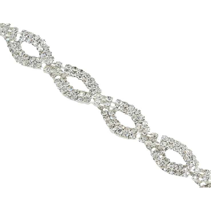 Браслет Фигурный орнамент из страз длина 19.5см х 12мм фото №18