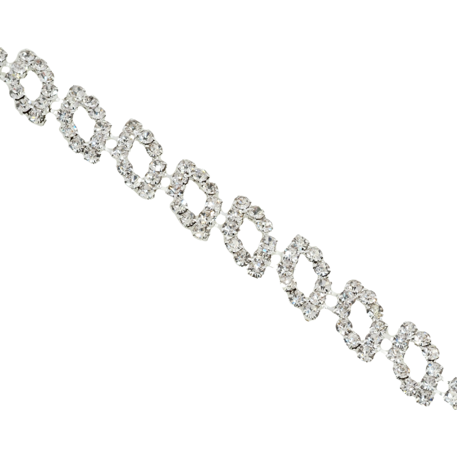 Браслет Орнамент из страз длина 18см х 12мм фото №1