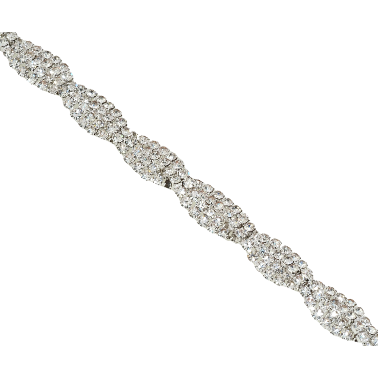 Браслет Фигурный орнамент из страз длина 19.5см х 9мм фото №7