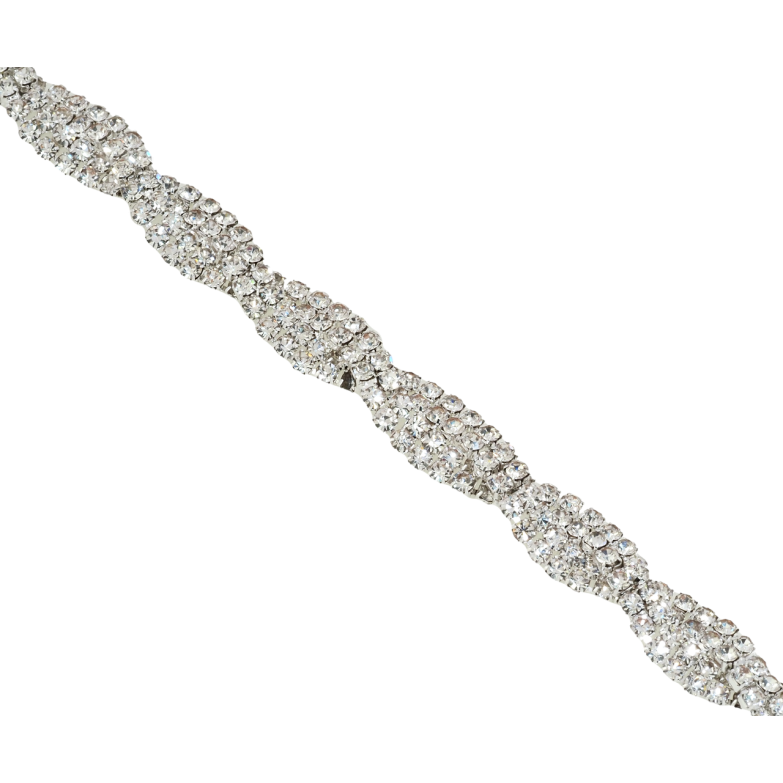 Браслет Фігурний орнамент зі страз довжина 19.5см х 9мм фото №2