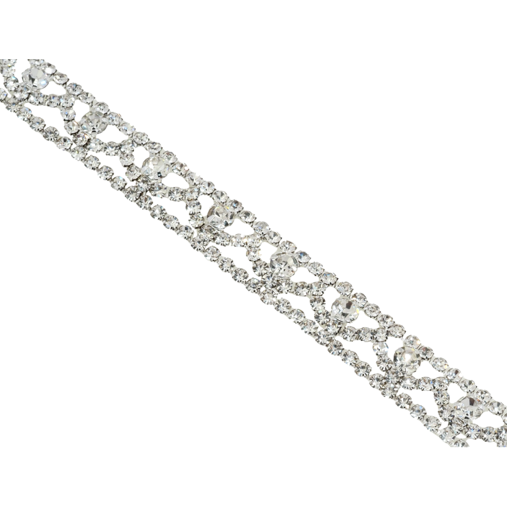 Браслет Орнамент из страз длина 18.5см х 10мм фото №8