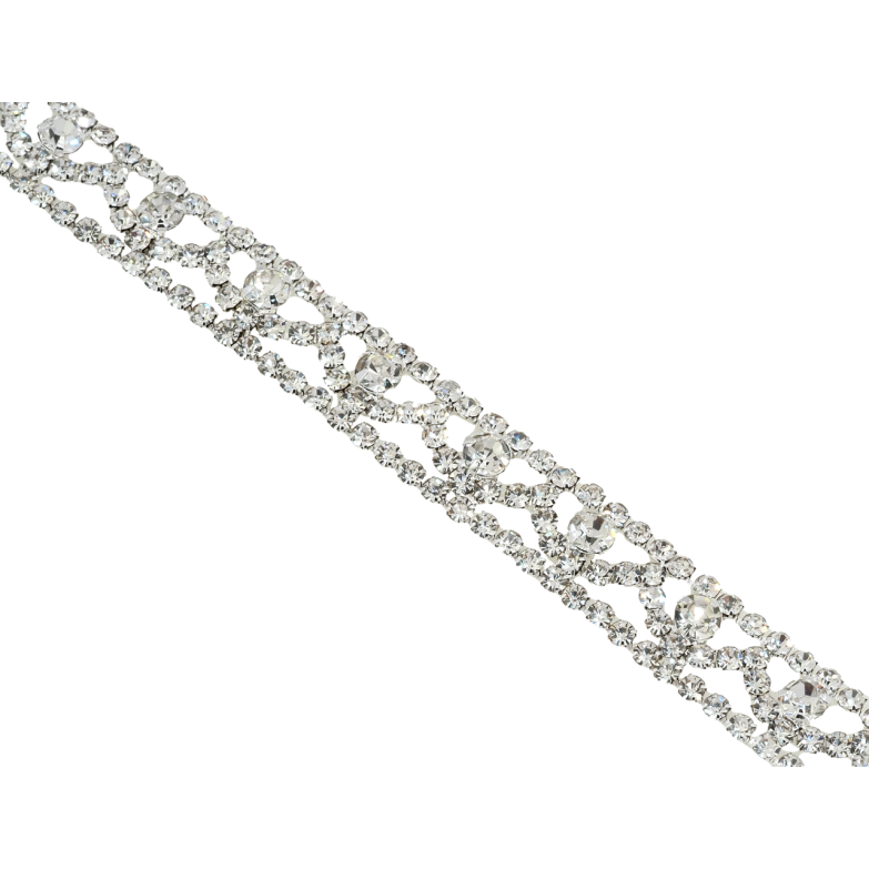 Браслет Орнамент из страз длина 18.5см х 10мм фото №5