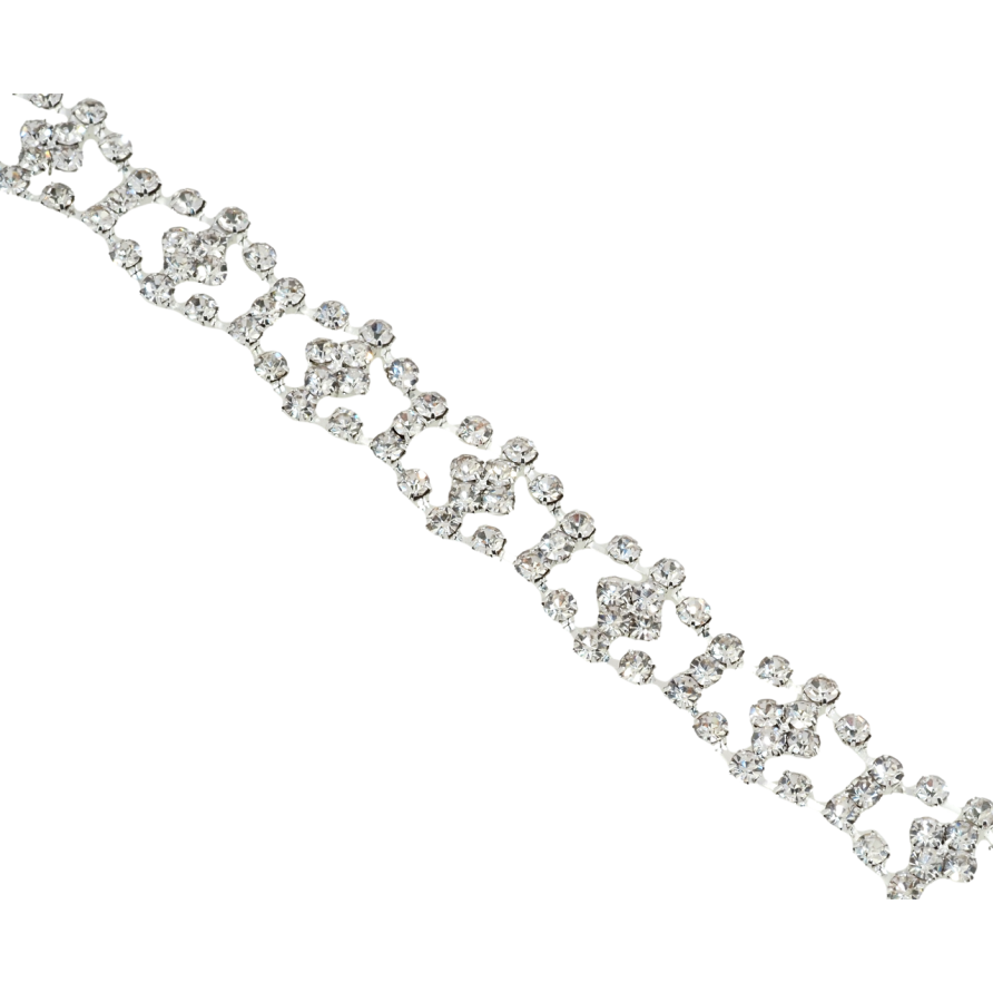 Браслет Декоративный орнамент из страз длина 18см х 11мм фото №1