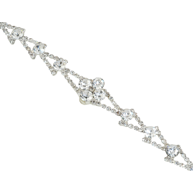 Браслет Декоративный орнамент из страз длина 19см х 10мм фото №5