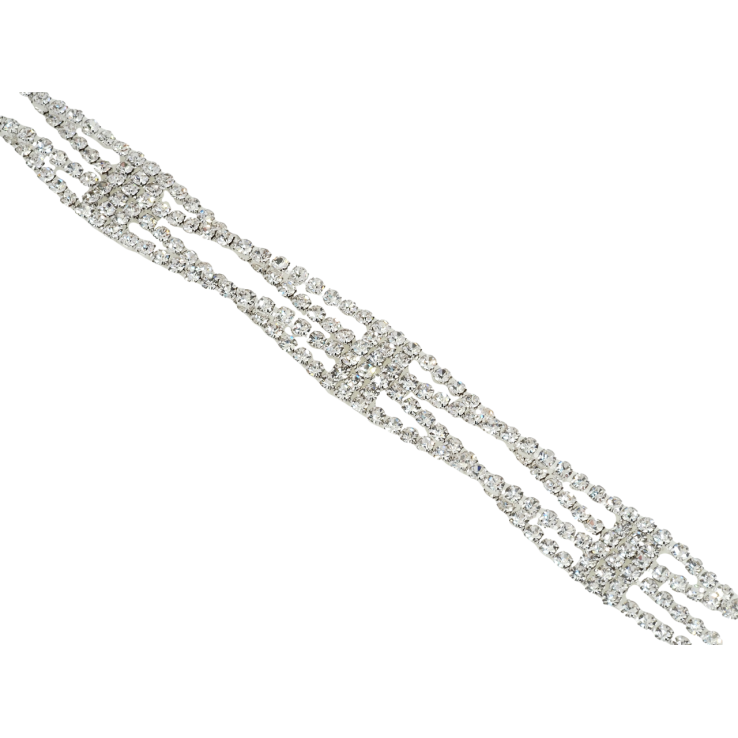 Браслет Декоративный орнамент из страз длина 19.5см х 13мм фото №8