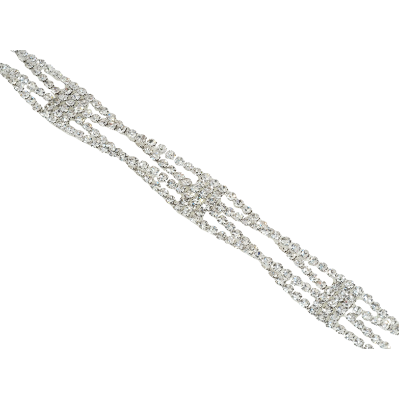 Браслет Декоративний орнамент зі страз довжина 19.5см х 13мм фото №3