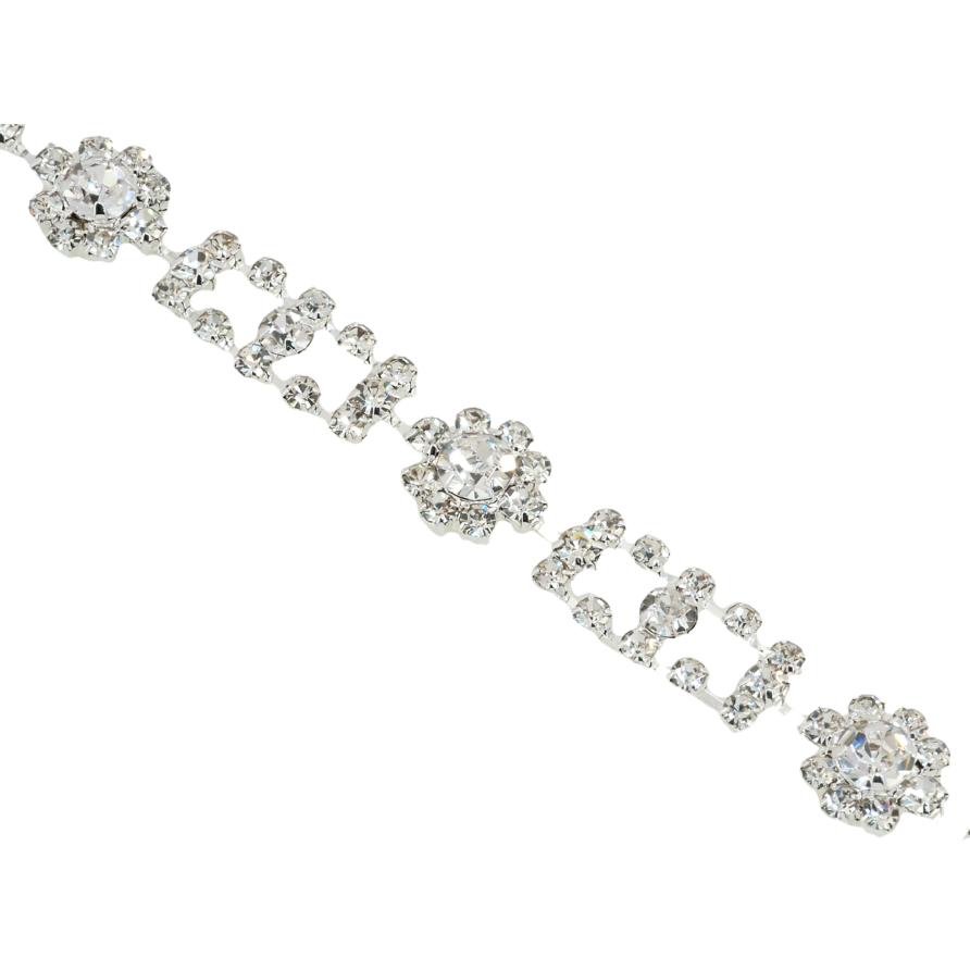 Браслет Декоративный орнамент из страз длина 18.5см х 5-10мм фото №1