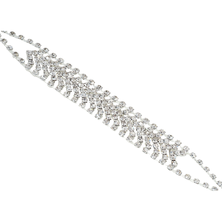 Браслет Инкрустация стразами длина с доп.цепочкой 16-22см х 17мм фото №1