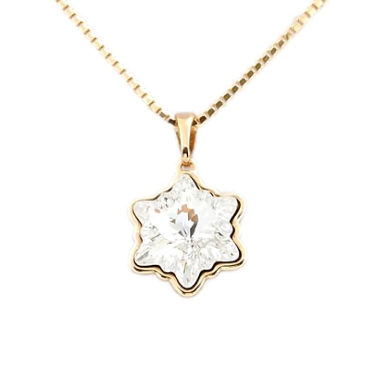 Кулон Xuping колір 18K з кристалами Swarovski на ланцюжку Кристал Едельвейс довжина 40-45см фото №7