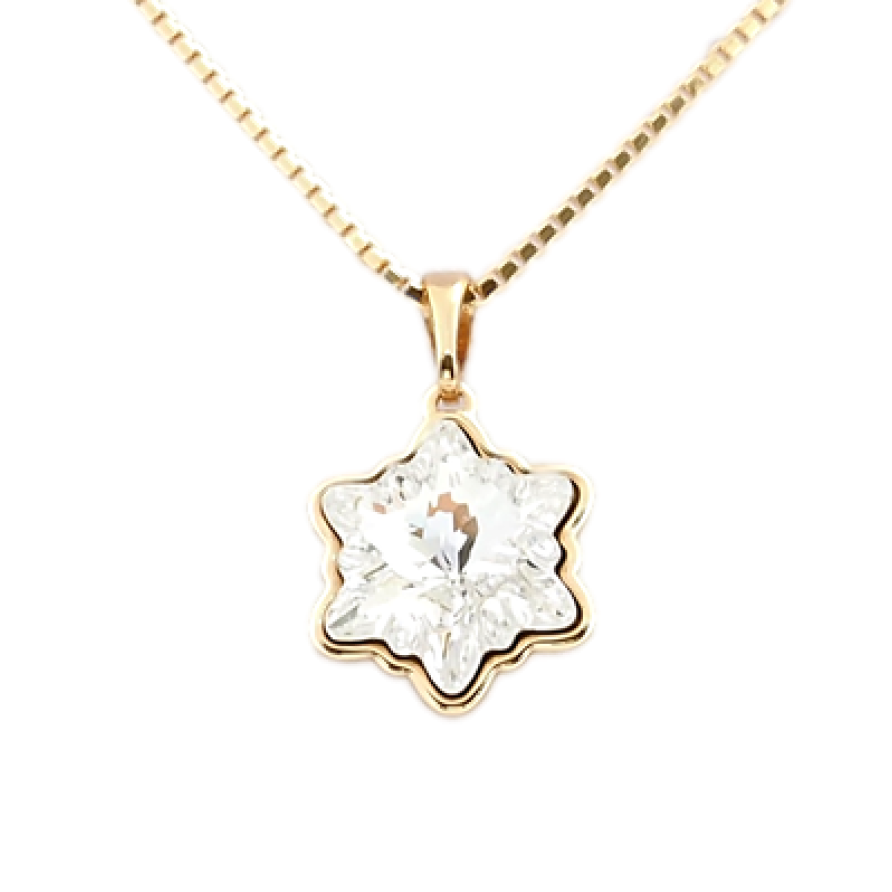 Кулон Xuping колір 18K з кристалами Swarovski на ланцюжку Кристал Едельвейс довжина 40-45см фото №1