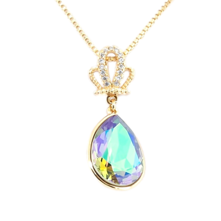 Кулон Xuping колір 18K з кристалами Swarovski на ланцюжку Корона та Кристал Paradise Shine довжина 40-45см фото №22