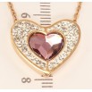 Кулон Xuping колір РВ з кристалами Swarovski на ланцюжку Серце з кристалом фото №3