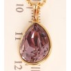 Кулон Xuping колір 18K з кристалами Swarovski на ланцюжку Грушоподібна Форма Колір Antique Pink довжина 40-44см фото №3