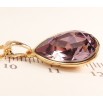 Кулон Xuping колір 18K з кристалами Swarovski на ланцюжку Грушоподібна Форма Колір Antique Pink довжина 40-44см фото №4