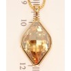 Кулон Xuping колір 18K із кристалами Swarovski на ланцюжку Lemon Fancy Stone Brandy довжина 40-44 см фото №3