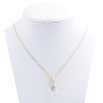Кулон Xuping колір 18K з кр-ми Swarovski на ланцюжку Кристальна крапля Clear з квіточкою довжина 39-45см фото №2