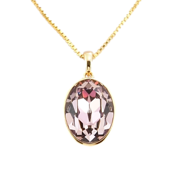 Кулон Xuping колір 18K з кристалами Swarovski на ланцюжку Кристал Rose 19 х 14 мм, довжина 40-45см фото №21
