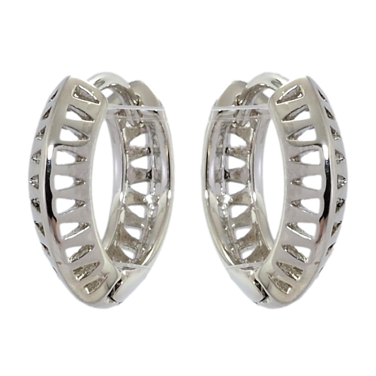 Сережки Xuping Родій колечка Резной орнамент фото №2 Сережки Xuping Родій колечка Резной орнамент фото №2