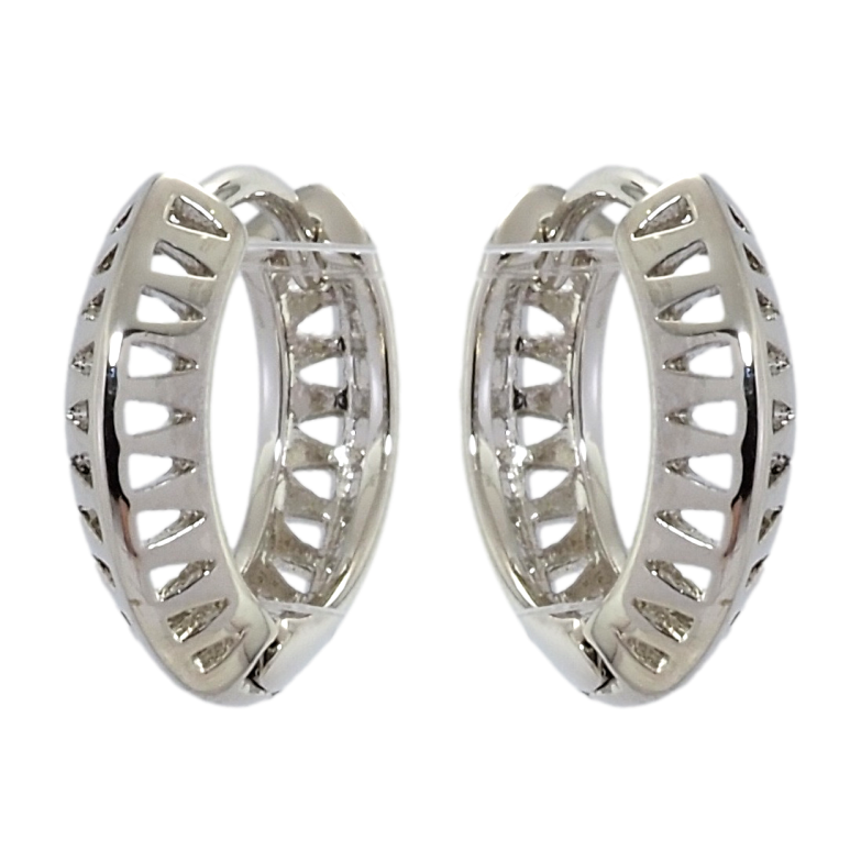 Сережки Xuping Родій колечка Резной орнамент фото №1 Сережки Xuping Родій колечка Резной орнамент фото №1