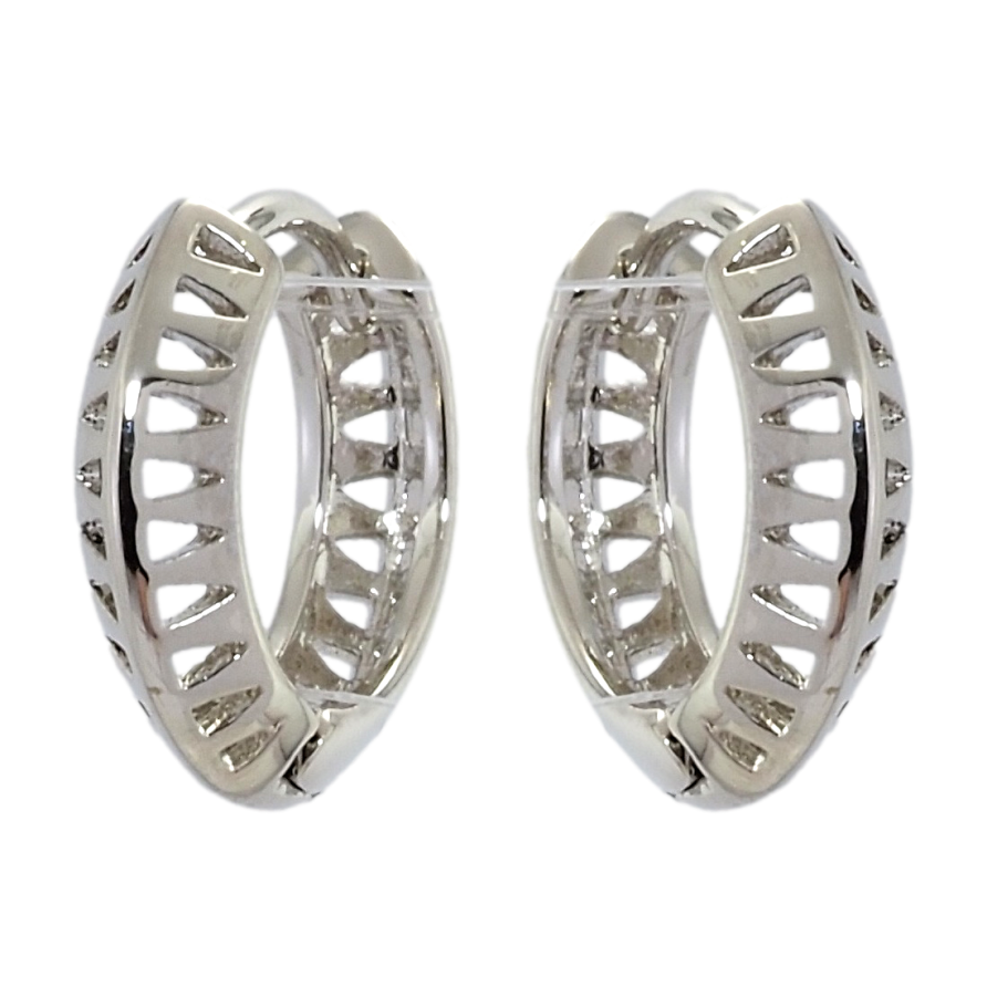 Сережки Xuping Родій колечка Резной орнамент фото №1 Сережки Xuping Родій колечка Резной орнамент фото №1