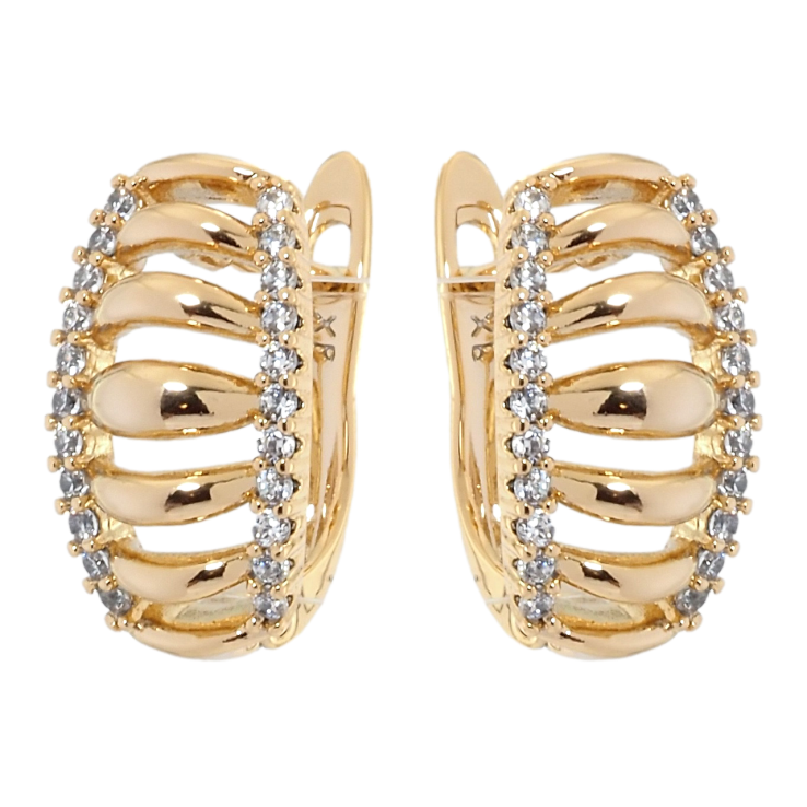 Сережки Xuping Позолота 18K англійський замок Декоративний орнамент з цирконієм фото №14 Сережки Xuping Позолота 18K англійський замок Декоративний орнамент з цирконієм фото №14