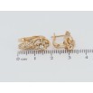 Сережки Xuping Позолота 18K англійський замок Квітковий орнамент з цирконієм фото №2